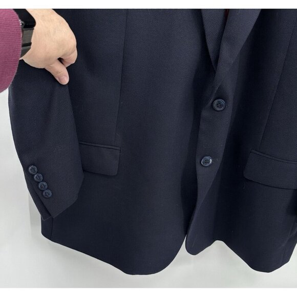 JOSEPH ABBOUD HERITAGE jacket blazer sport coat modern fit stretch navy blue 52R - Picture 6 of 9